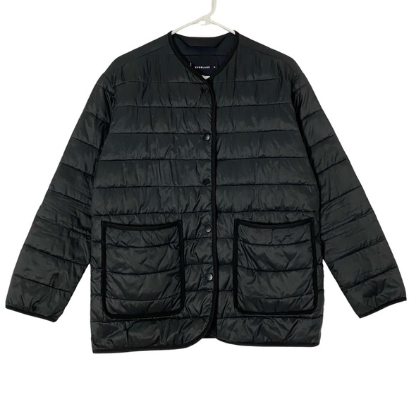 Everlane The Renew Channeled Liner Jacket Womens Size XS Black Puffer Coat - Picture 1 of 16